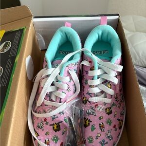 Heelys Pink and Aqua Kids Minecraft Sneakers